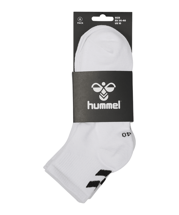 Hummel Chevron 6-Pack Mid Cut Socken Weiss F9425 - weiss