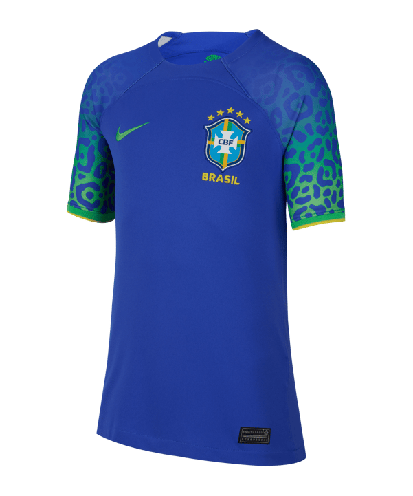 Nike Brasilien Trikot Away WM 2022 Kids Blau F433 - blau