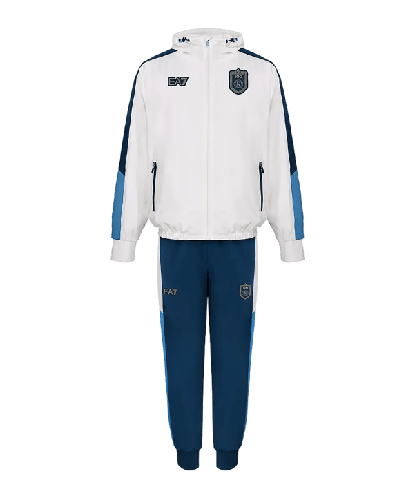 EA7 SSC Neapel Trainingsanzug Weiß - weiss
