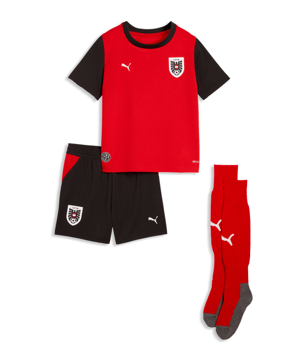 PUMA ÖFB Österreich Minikit Trikot Set WM 2026 Kids Rot F01 - rot