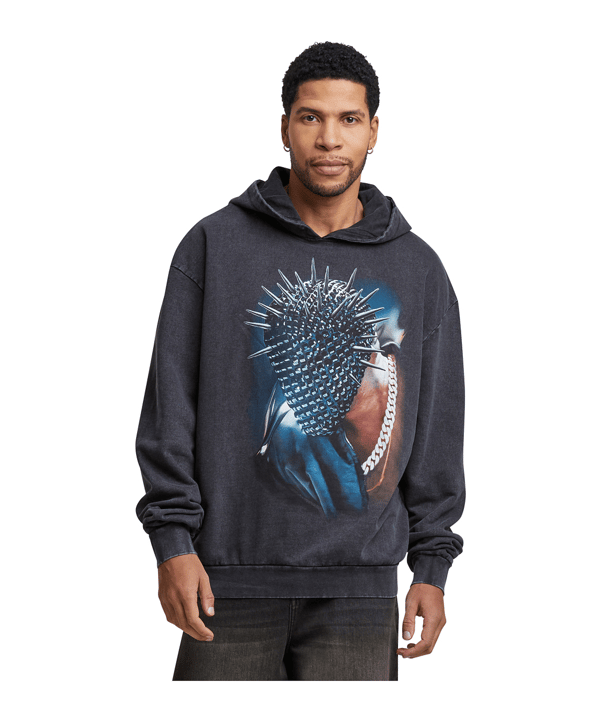 Mister Tee Thorned Mask Oversized Hoody Schwarz - schwarz