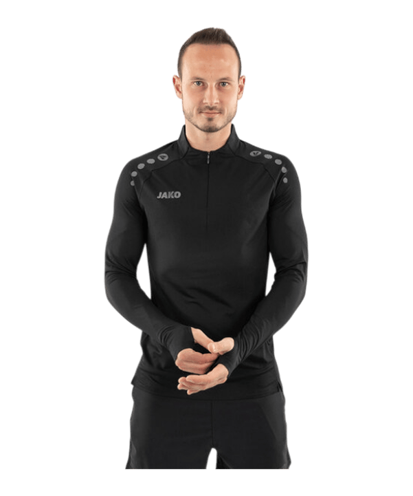 JAKO ZipTop Light Flow Sweatshirt Schwarz F800 - schwarz