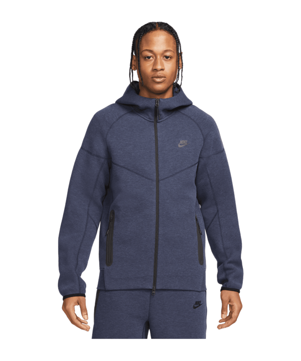 Nike Tech Windrunner Jacke Grau Schwarz F473 - blau