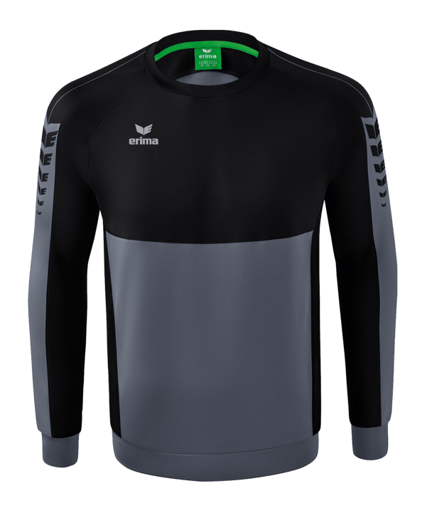 Erima Six Wings Sweatshirt Kids Grau Schwarz - grau