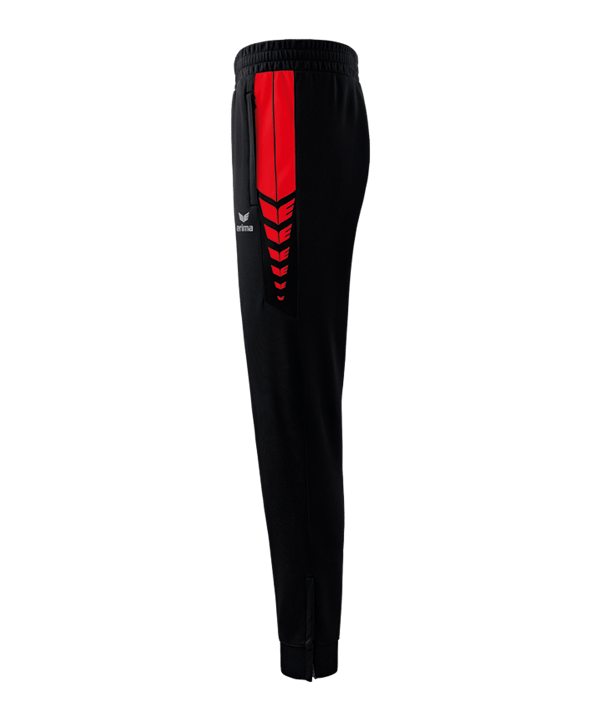 Erima Six Wings Worker Hose Kids Schwarz Rot - schwarz