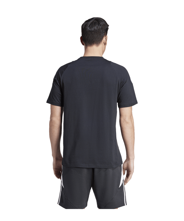 adidas Tiro 24 T-Shirt Schwarz Weiss Tall Größe - schwarz