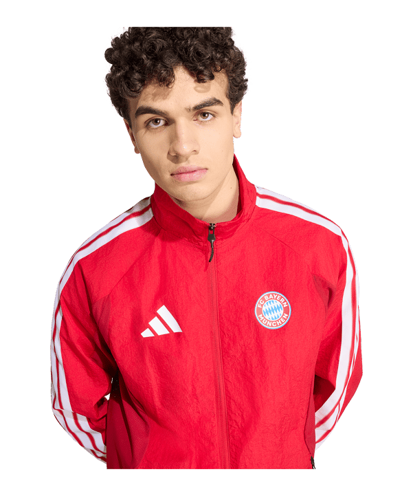 adidas FC Bayern München Anthem Jacke Rot - rot