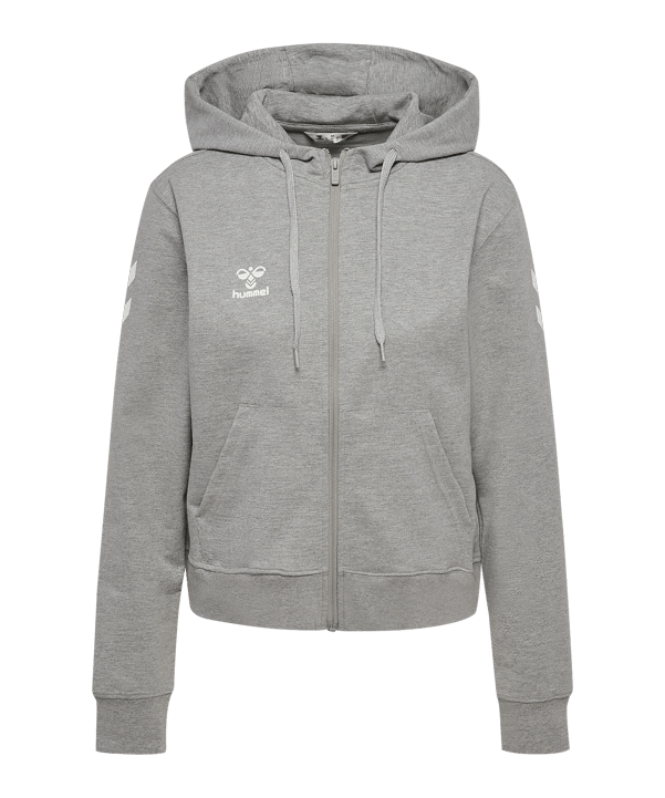 Hummel Go 2.0 Chevron Kapuzenjacke Damen Grau F2006 - grau