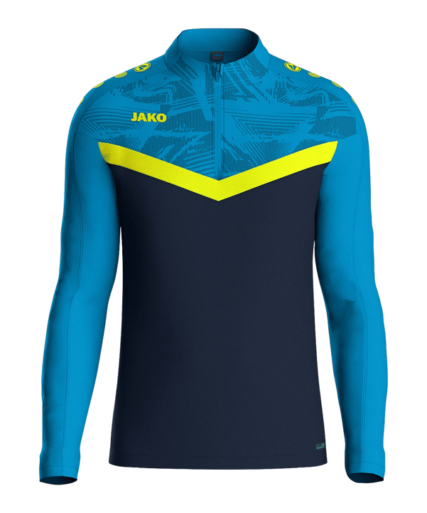 JAKO Iconic HalfZip Sweatshirt Kids Blau F914 - blau