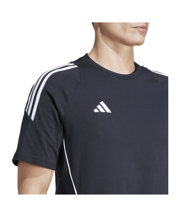 adidas Tiro 24 T-Shirt Schwarz Weiss Tall Größe - schwarz