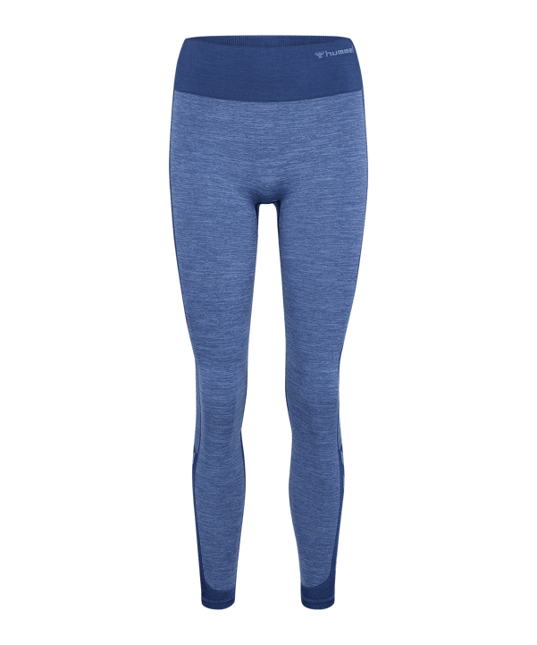 Hummel Mt Shine Seamless Mw Tight Damen Blau F7530 - blau