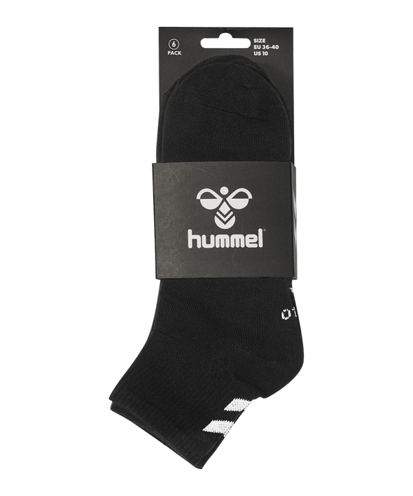 Hummel Chevron 6-Pack Mid Cut Socken Schwarz F2042