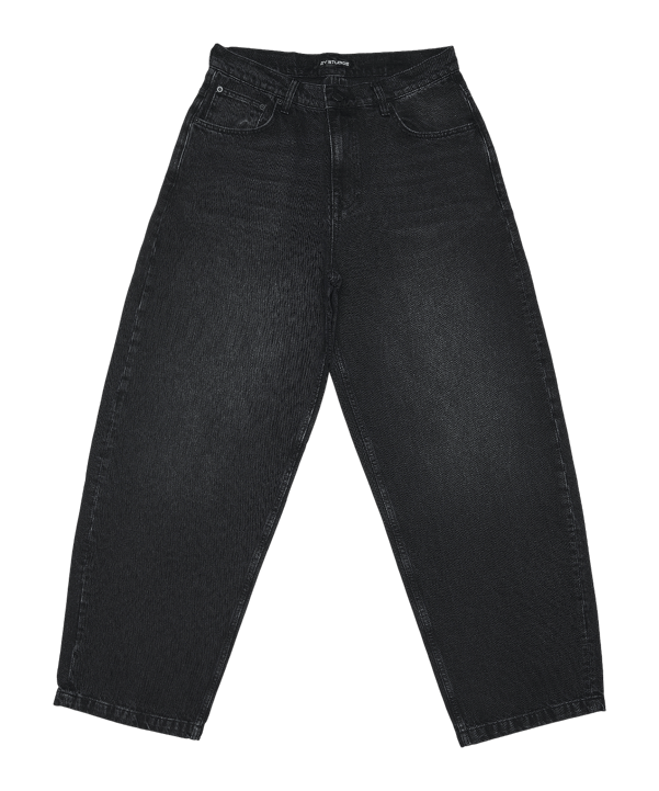 2Y Studios Eren Basic Wide Baggy Jeans Hose Schwarz - schwarz