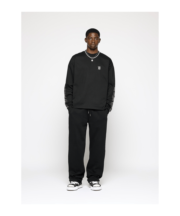 Burocs Basic Wide Jogginghose Schwarz - schwarz