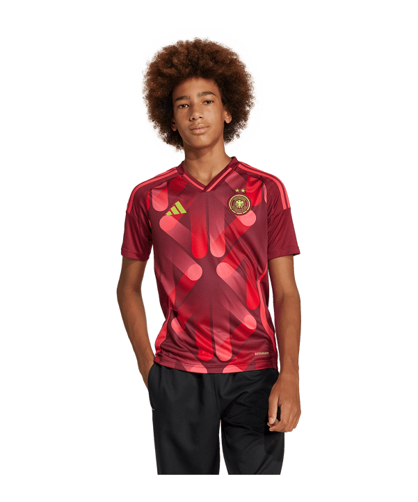 adidas Deutschland Trikot Auswärts EM 2025 Kids Rot - rot