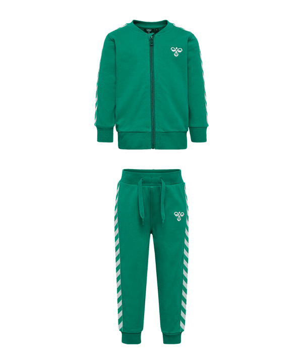 Hummel Bille Trainingsanzug Kids Grün F6313 - gruen