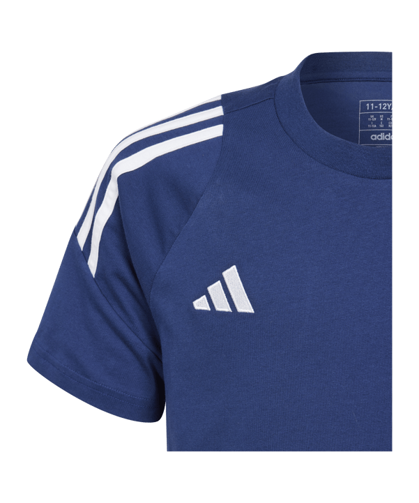 adidas Tiro 24 T-Shirt Kids Blau Weiss - blau