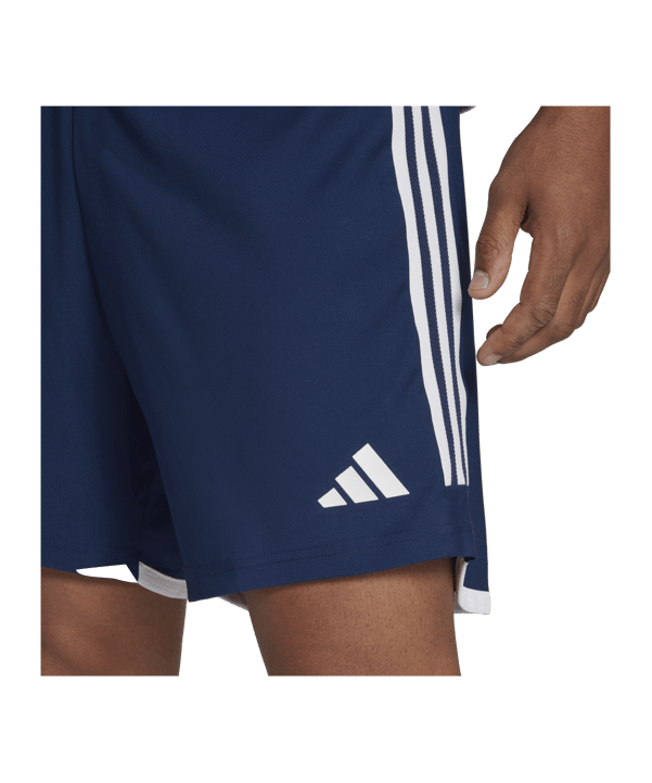 adidas Tiro 23 Competition Match Short Blau Weiss - dunkelblau