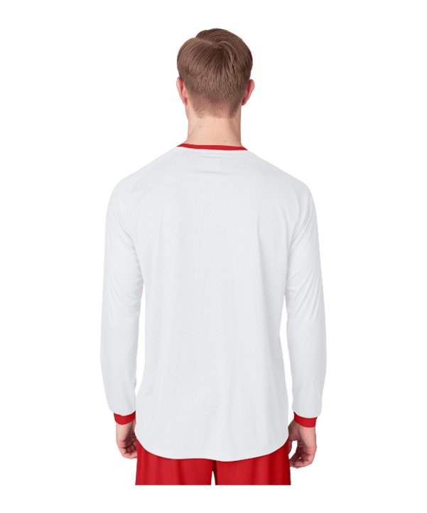JAKO Inter Trikot Langarm Weiss Rot F011 - weiss