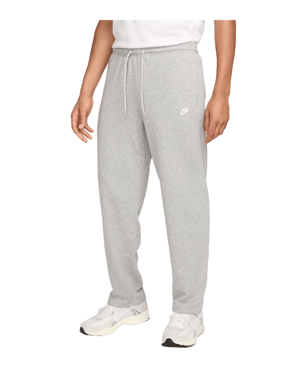 Nike Club French Terry Open-Hem Jogginghose Grau - grau