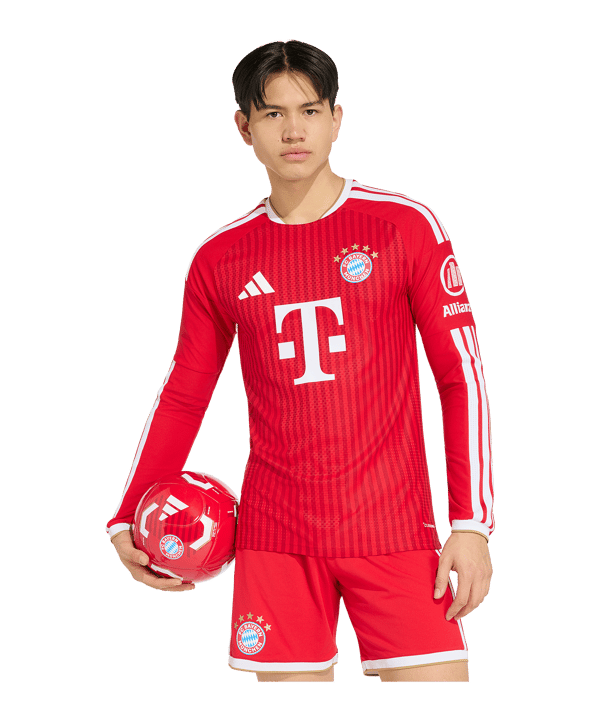 adidas FC Bayern München Authentic Trikot Langarm Home 2026/2027 Rot - rot