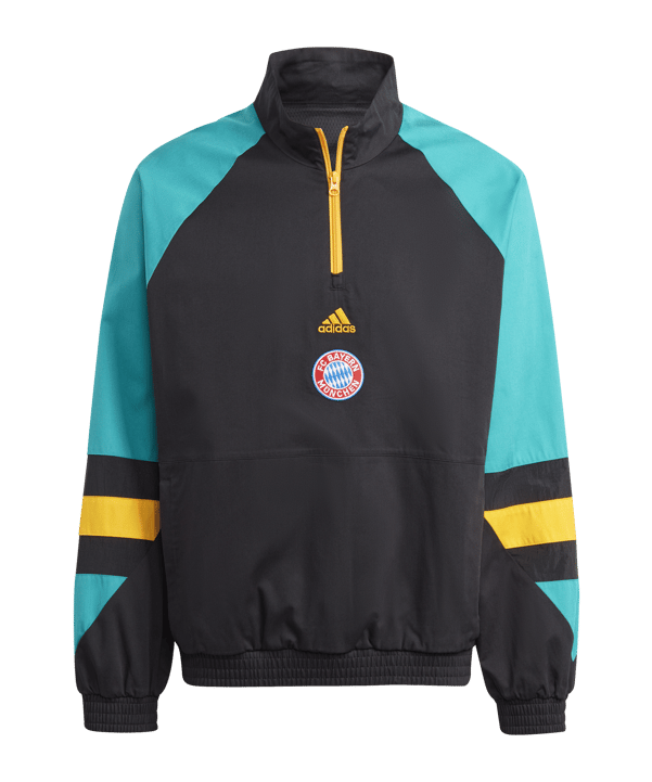 adidas FC Bayern München Icon Tracktop Jacke Schwarz