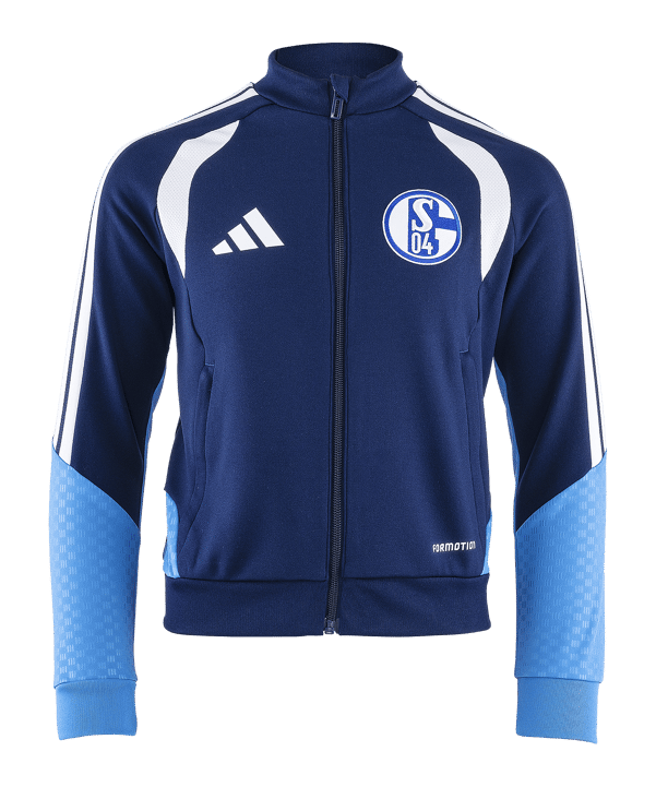 adidas FC Schalke 04 Team Trainingsjacke Kids Blau - blau