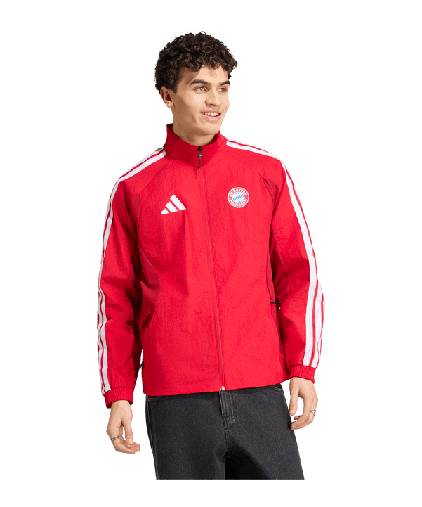 adidas FC Bayern München Anthem Jacke Rot - rot