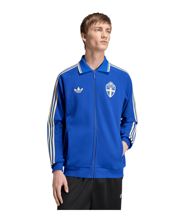 adidas SvFF Schweden Jacke Blau - blau