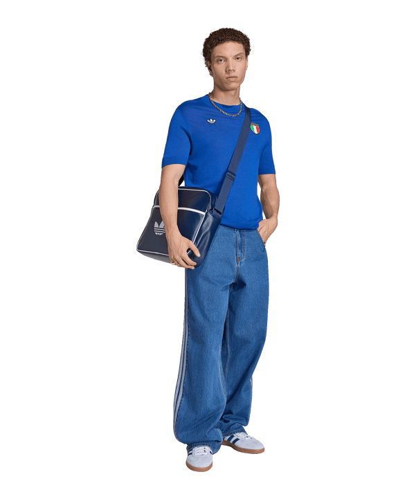 adidas FIGC Italien 70s Trikot Blau - blau
