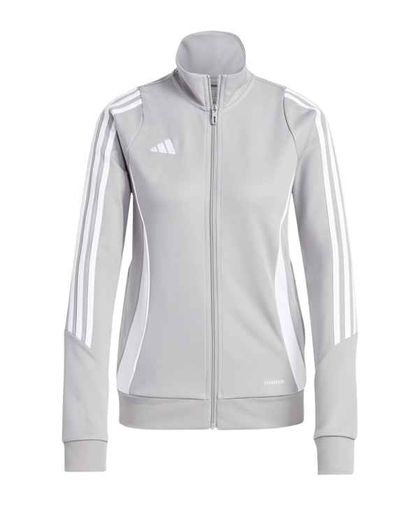 adidas Tiro 24 Trainingsjacke Damen Grau Weiss - grau