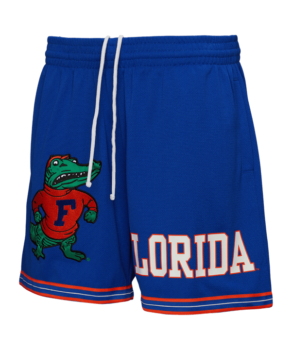 Mitchell and Ness NCAA Team Origins 7 Inch Mesh VNTG Logo University of Florida Short Blau - blau