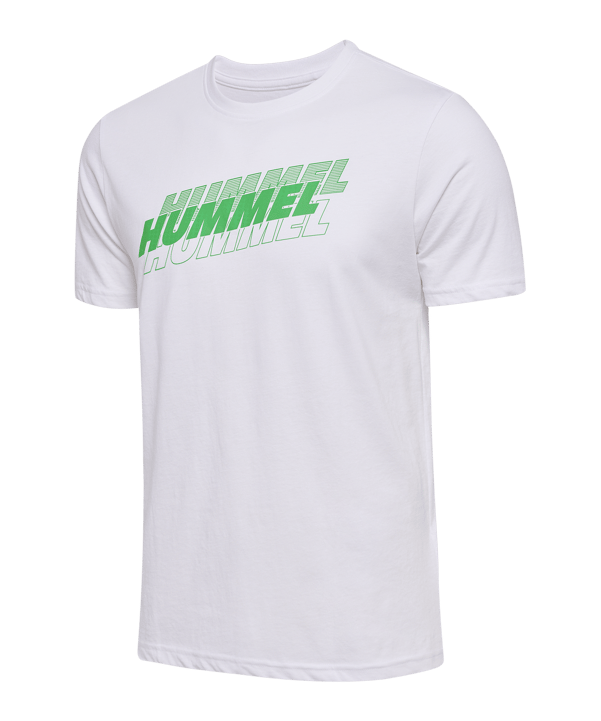 Hummel Graphic Triple Logo T-Shirt Weiss F9001 - weiss
