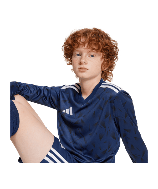 adidas Team Icon 25 Trikot langarm Kids Blau - blau