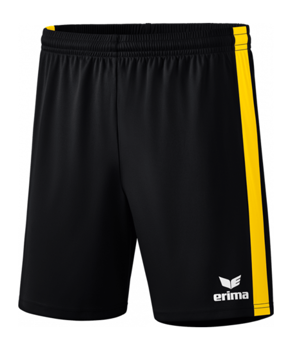 Erima Retro Star Short Kids Schwarz Gelb - schwarz
