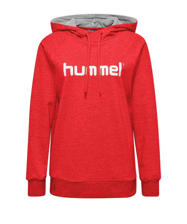 Hummel Cotton Logo Hoody Damen Rot F3062 - rot
