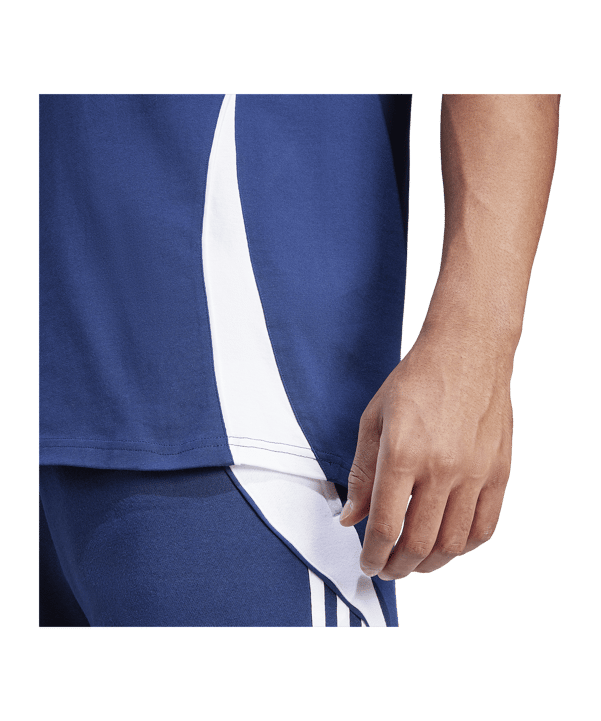 adidas Tiro 24 T-Shirt Blau Weiss - blau