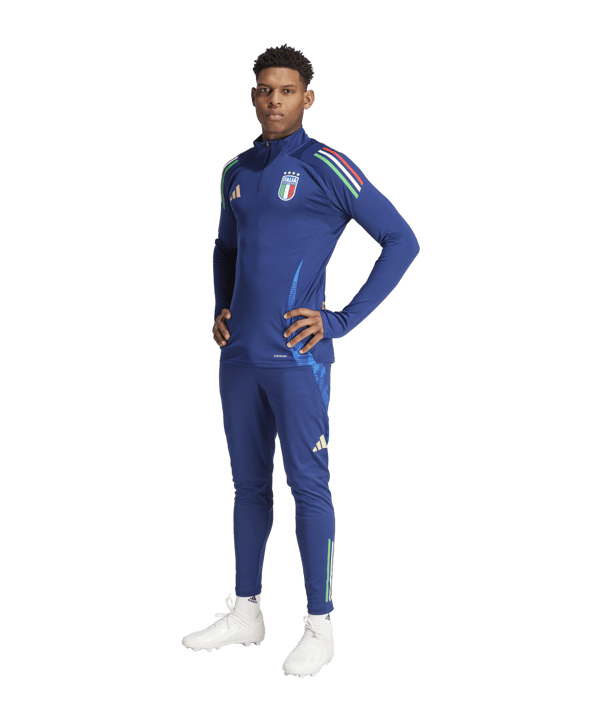 adidas Italien HalfZip Sweatshirt EM 2024 Blau - blau