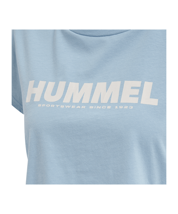 Hummel hmlLEGACY Cropped T-Shirt Damen Blau F7165 - blau