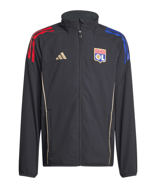 adidas Olympique Lyon Präsentationsjacke Kids Grau - grau