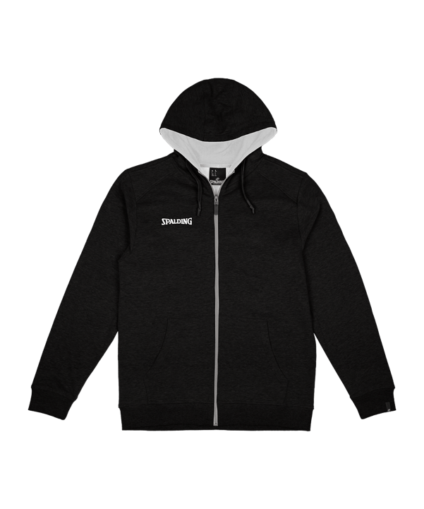 Spalding Flow Kapuzenjacke Kids Schwarz - schwarz