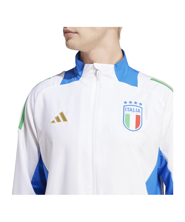 adidas Italien Präsentationsjacke EM 2024 Weiss - weiss