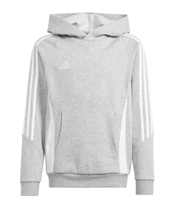adidas Tiro 24 Hoody Kids Grau Weiss - grau