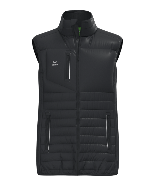 Erima CMPT Puffer Weste Schwarz - schwarz