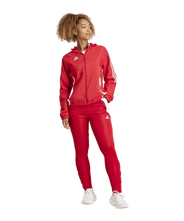 adidas Tiro 24 Windbreaker Damen Rot Weiss - rot