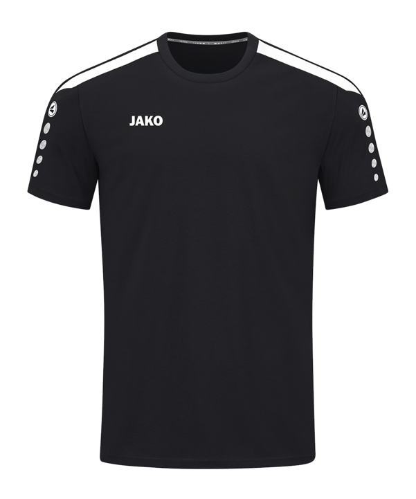 JAKO Power T-Shirt Schwarz Weiss F800 - schwarz