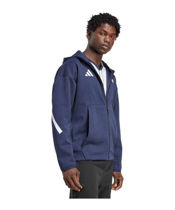 adidas Real Madrid Anthem Jacke Blau - blau