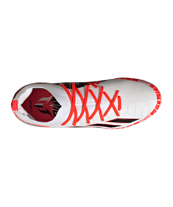 adidas X Speedportal Messi.1 FG Kids Balon te Adoro Weiss Schwarz Rot - weiss