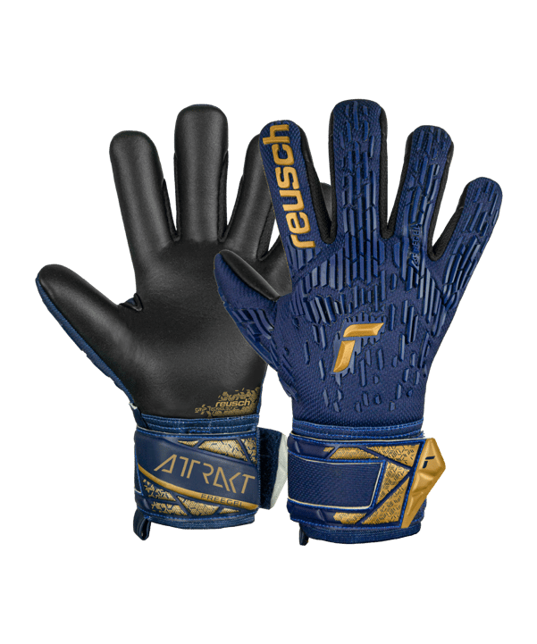 Reusch Attrakt Freegel Silver TW-Handschuhe Kids Blau Gold Schwarz F4411 - blau