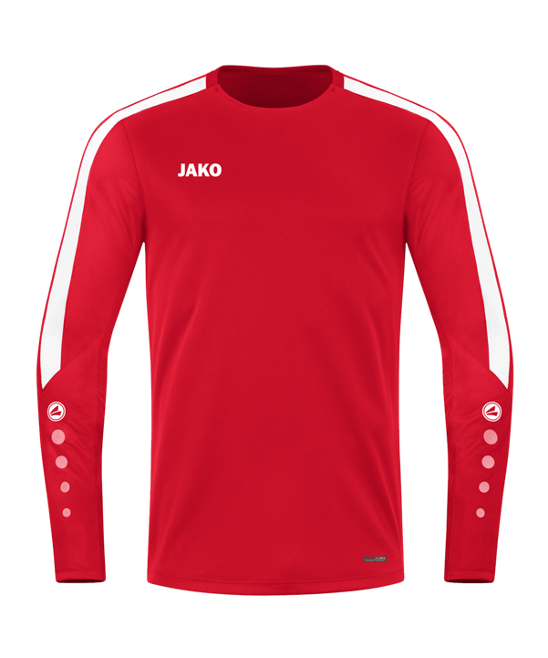 JAKO Power Sweatshirt Kids Rot Weiss F100 - rot